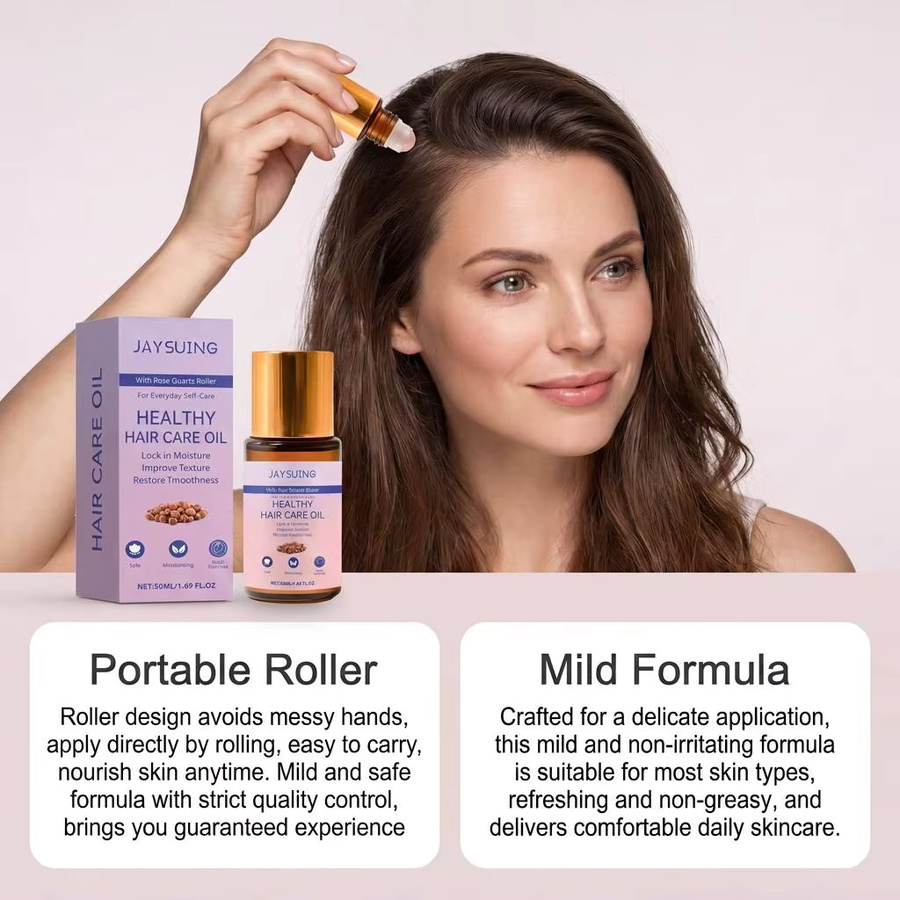 jaysuing Rizinusöl mit Rosenquarz-Roller, 50 ml, Unisex - Bild 2