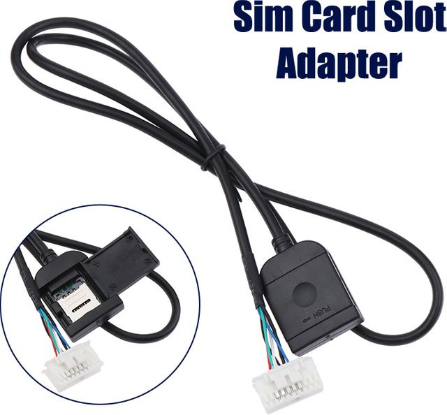 20-poliger SIM-Karten Adapter für Android Multimedia Radio mit GPS und 4G Unterstützung in Schwarz - Bild 1