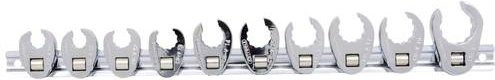 KS Tools 10-teiliger 3/8 Zoll 12-Kant-Einsteck-Maulschlüssel-Satz aus Chrom-Vanadium in Silber - Bild 1