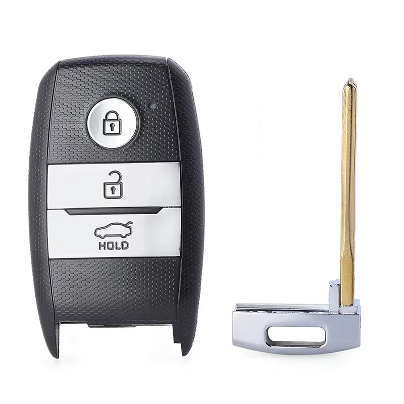 Keyecu Ersatz-Smart-Fernbedienungs-Autoschlüsselanhänger mit 3 Tasten, 433 MHz, 8 A-Chip für Kia Rio Stonic 2017 2018, Farbe: Schwarz, P/N: 95440-H8100 - Bild 2