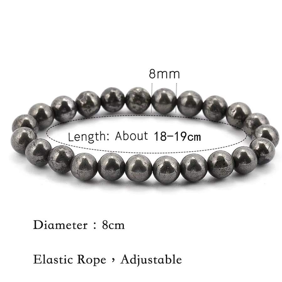 Armband Pyrit-Stein, 8 mm, Unisex - Bild 2