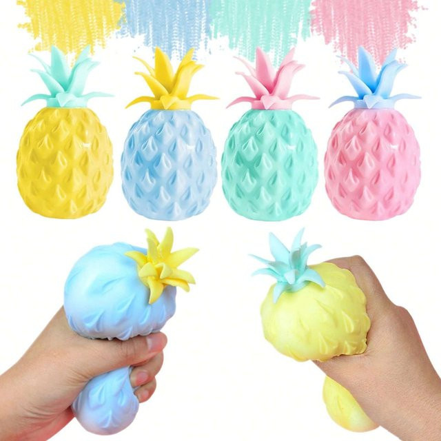 BC Pet Supplies Mini-Ananas-Stressball, 1-teiliges Set, Zufällige Farbe - Bild 1