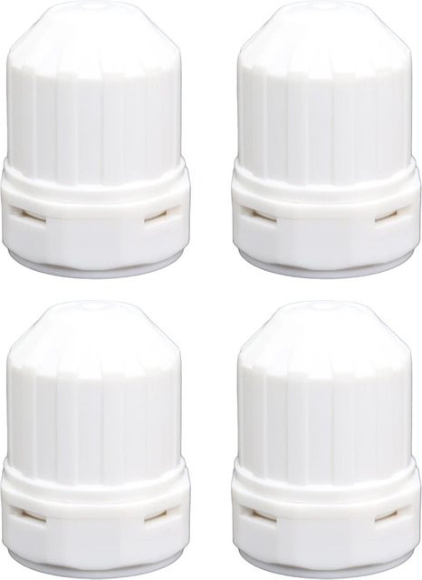 LEENKEA 4er Set Wasser Verteiler Regulierung Kappe für Bodenheizung, Handrad Schalter aus Messing, M30x1,5, Weiß - Bild 1