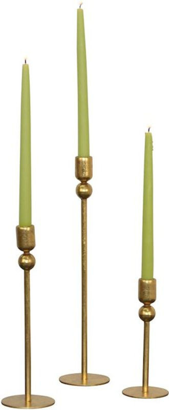 Möbel direkt Kerzenständer 3er-Set Gold aus Metall für Stabkerzen in Glamour-Design - Bild 1