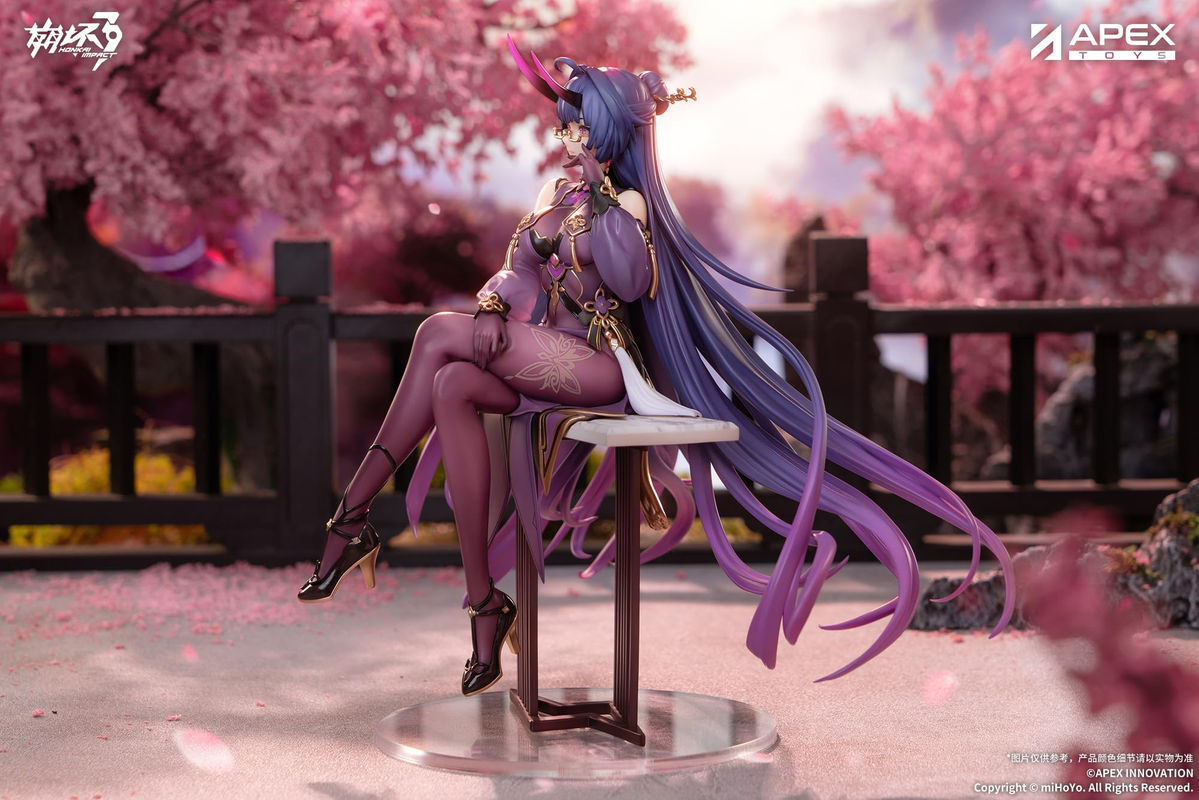 APEX Honkai Impact 3rd Raiden Mei Herrscher der Blitz Lente Nacht Regen Figur Ver. 1/7 in Lila aus PVC und ABS - Bild 3