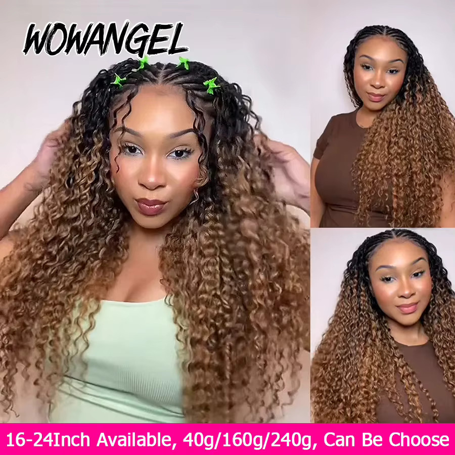 WOWANGEL Deep Wave Crochet Hair Echthaarverlängerungen, 14-24 Zoll, Damen - Bild 2