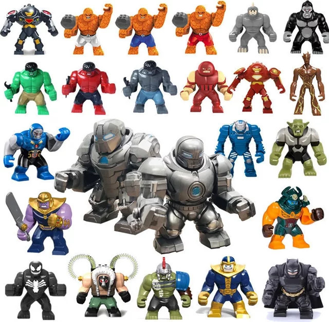 Hot Toys Marvel Superhelden-Mini-Baustein-Figur, Grüner Riese Spider-Man besiegt Iron Man, Actionfigur - Bild 1