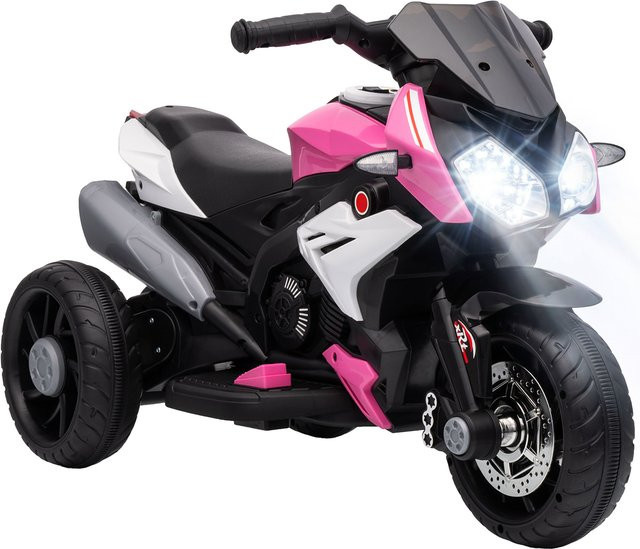 HOMCOM Elektro Kindermotorrad, Rosa/Pink, Weiß, ab 3 Jahre - Bild 1
