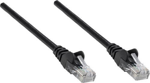 Intellinet RJ45 Patchkabel CAT 5e U/UTP Ethernet/LAN Schwarz, Länge: 0,25 m - Bild 1
