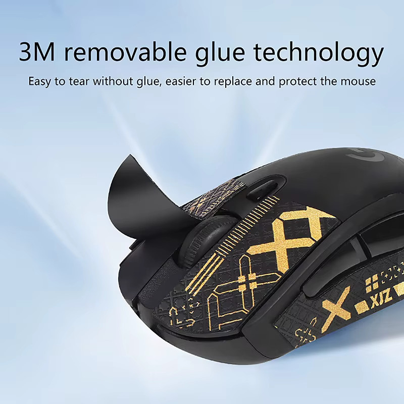 SAFENH Mausaufkleber in Eidechsenhaut-Optik für Logitech G403, G603 und G703, schwarz, rutschfest und schweißabsorbierend - Bild 4