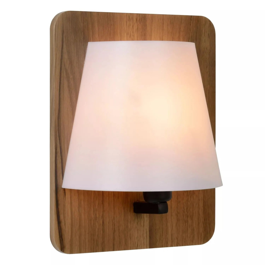 Licht-Erlebnisse Wandleuchte aus Holz in Natur und Weiß mit E14 Fassung, Höhe: 25 cm - Bild 2