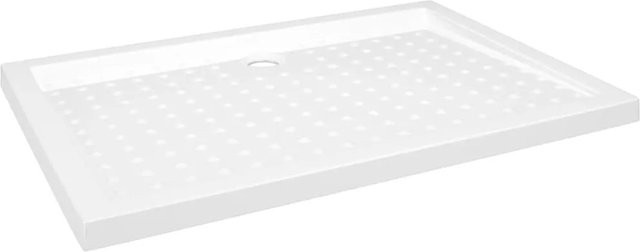 vidaXL Duschwanne aus Kunststoff in Weiß mit Anti-Rutsch-Funktion, B/T/H: 70 x 100 x 4 cm - Bild 1