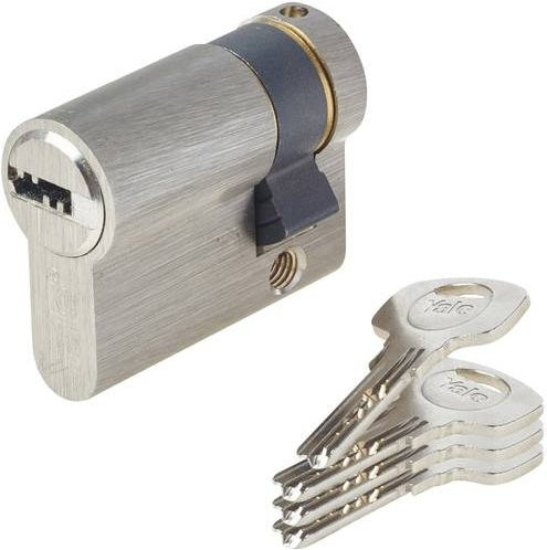 Yale Profilhalbzylinder Y001 05670 in Silber mit Bohrschutz - Bild 1