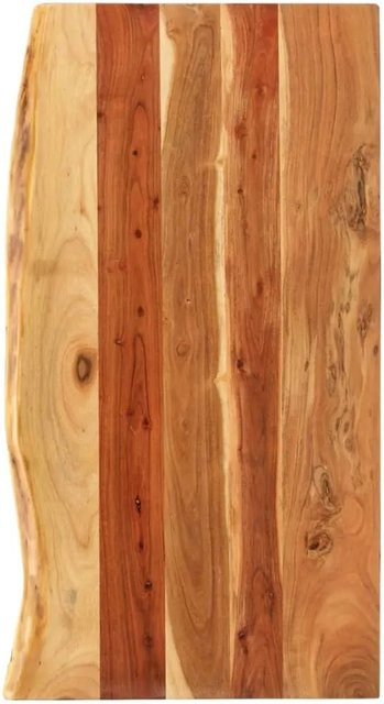 vidaXL Badezimmer-Waschtischplatte aus Massivholz Akazie in Braun, B/T/H: 100 x 52 x 2,5 cm - Bild 1