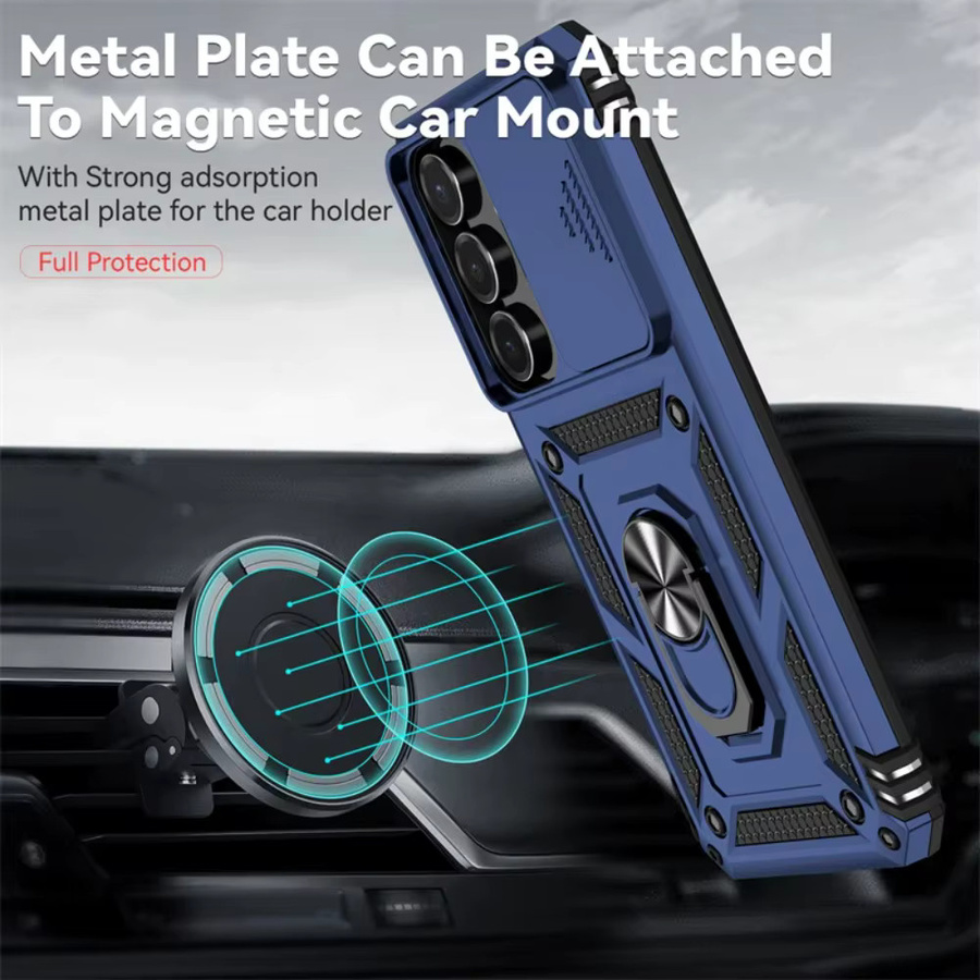 Magnetische Ring Halterung Schutzhülle für Samsung Galaxy S26 S25 FE S24 S23 S22 Plus Ultra in Blau - Bild 2