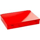 Sortimentskoffer ADB leer mit 11-facher Einteilung, abschließbar, aus Stahl und ABS-Kunststoff, Farbe: Verkehrsrot, B: 33,0 cm, T: 23,0 cm, H: 5,0 cm - Bild 1