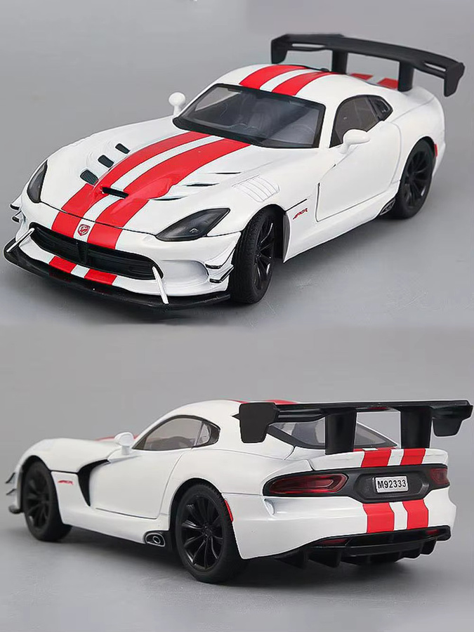 MAKEDA Viper Hellcat Sportwagen-Modell, 1:24, Metall, mit Sound und Licht, Rückziehfunktion - Bild 3