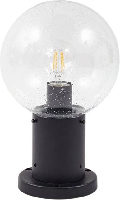 Lindby Außenleuchte Dangan Modern, Schwarz und Transparent, Glas und Aluminium, E27, IP44, Höhe: 32,0 cm, Breite: 15,0 cm, Tiefe: 20,0 cm - Bild 1