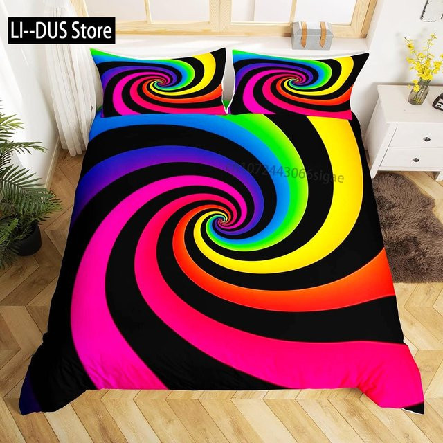 Monika Chen Streifen Illusion Bettwäsche Set mit geometrischer Anordnung in Multicolor, 3-teilig, B: 135 cm, L: 200 cm - Bild 1