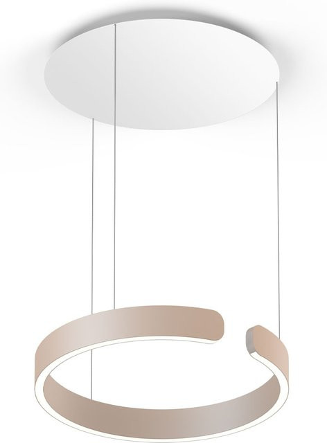 Occhio Mito sospeso 40 up LED-Pendelleuchte in Gold matt und Weiß matt mit Occhio air Modul und x-tra warm LED (2200K - 3500K), höhenverstellbar von 50 bis 200 cm - Bild 1