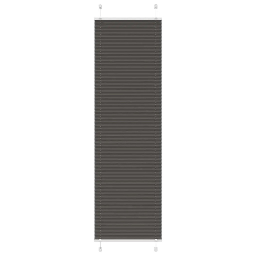vidaXL Plissee Schwarz semi-transparent aus Polyester B: 60 cm, H: 200 cm - Bild 2