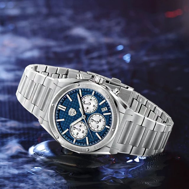 RollsTimi Chronograph, Quarz, Edelstahl, Weiß, Herren - Bild 1