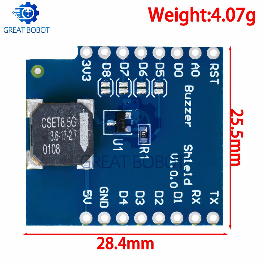 baishundianzi ESP8266 D1 Mini Summer Shield V1.0.0 Erweiterungsplatine in Blau für Arduino-DIY-Projekte mit Wi-Fi-Unterstützung - Bild 2