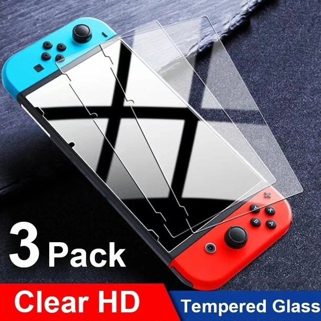 Ultra HD Displayschutzfolie aus gehärtetem Glas für Nintendo Switch OLED und Nintendo Switch Lite, transparent - Bild 1