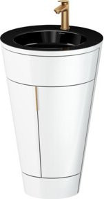 Duravit Waschtischunterschrank Starck 1 c-bonded Set in Weiß Hochglanz, Wandmontage, B/T/H: 56 x 60,5 x 86,4 cm - Bild 1