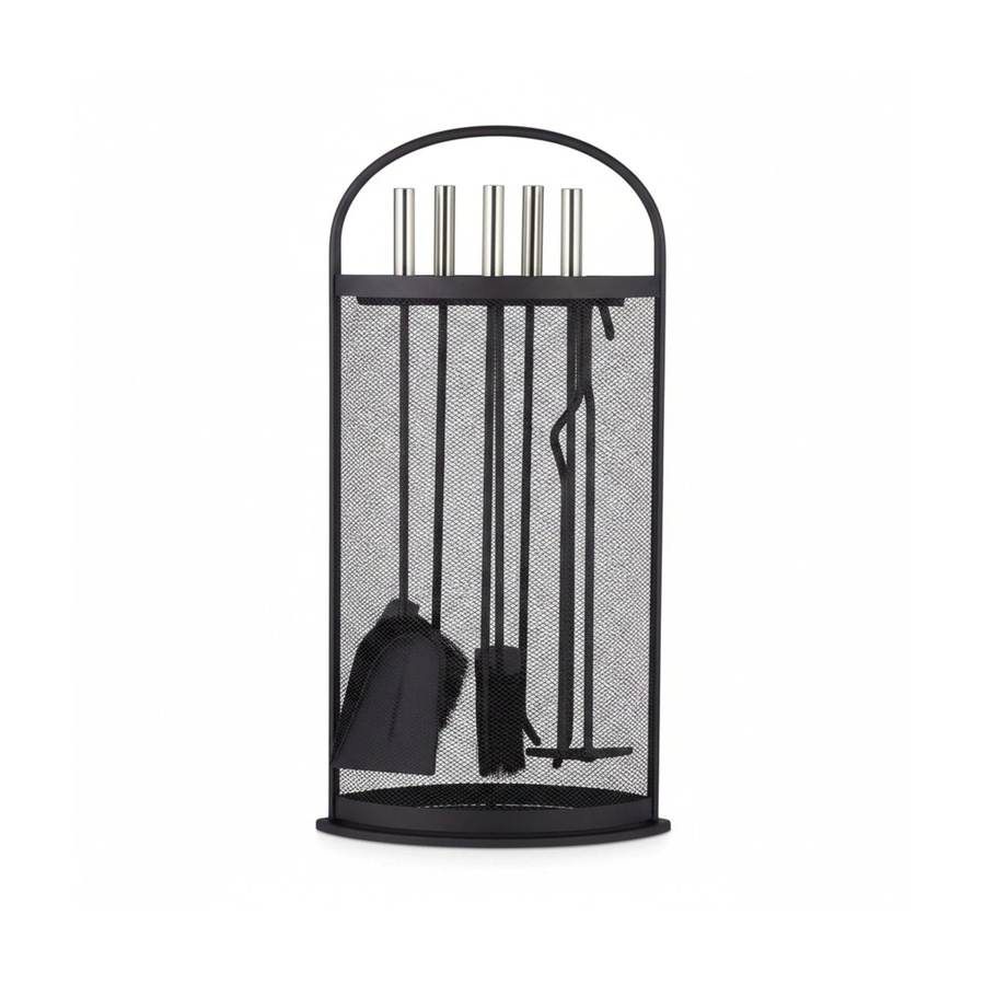Relaxdays Kaminbesteck aus Edelstahl in Schwarz und Silber, B/T/H: 66 x 23 x 15 cm - Bild 2