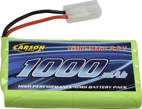 Carson Modellsport NiMh Akku 9.6V 1000 mAh mit Tamiya-Stecker in Grün - Bild 1