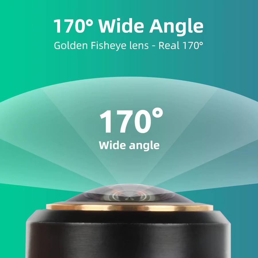 ODEGREE Auto-Rückfahrkamera mit Full HD Nachtsicht, 170 Grad Fisheye Golden Lens und CVBS-Schalter in Schwarz und Gold - Bild 2