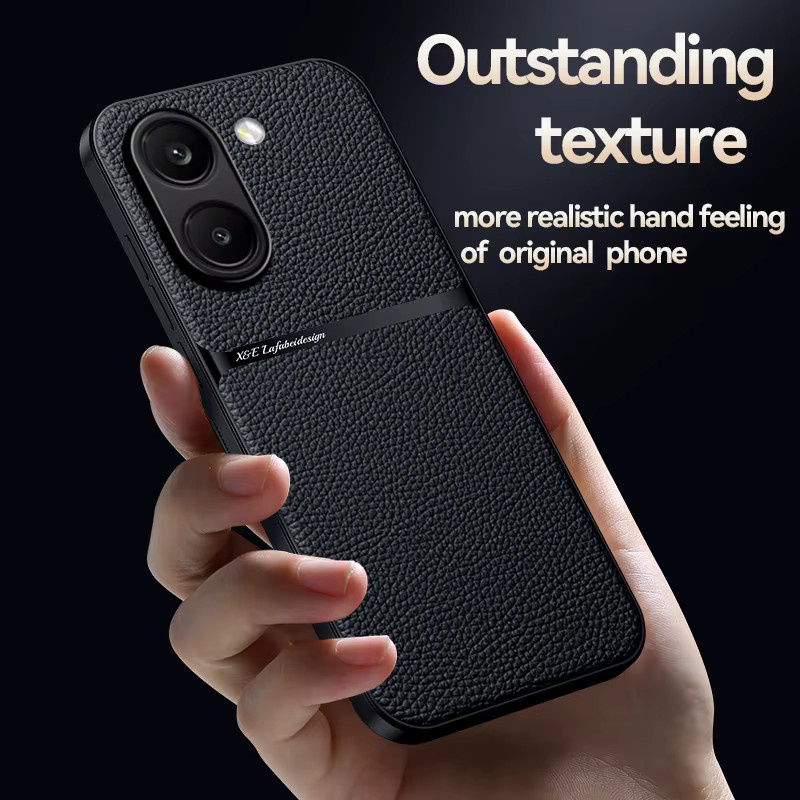 EUCAGR Luxus PU Lederhülle mit Magnetfunktion für Xiaomi POCO X8 Pro Max in Schwarz oder Rot - Bild 5