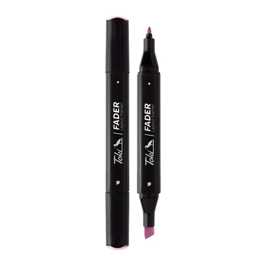 Toki Marker Fader Permanent Marker mit Keilspitze in 66 Farben Old Red - Bild 2