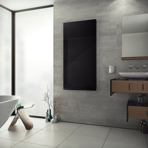 XIMAX Infrarotheizung aus Aluminium und Glas, schwarz, Wandmontage, B/T/H: 60 x 60 x 60 cm - Bild 1