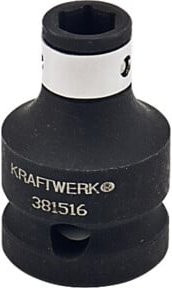 Kraftwerk Schlag-Bit-Adapter 1/2 Zoll für 5/16 Zoll Bits in Schwarz - Bild 1