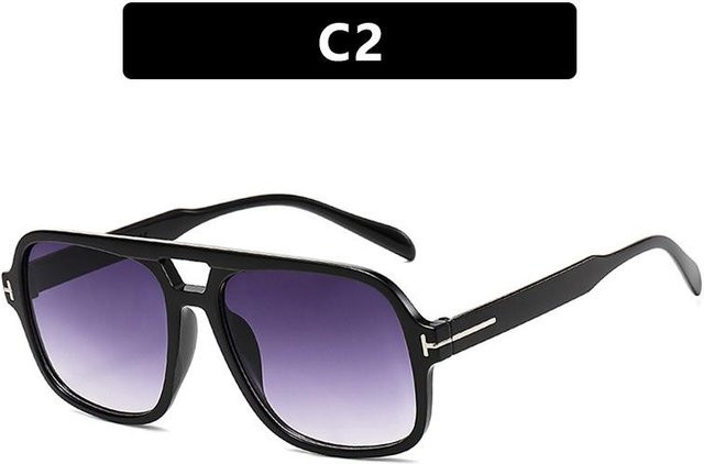 kottdo Aviator Sonnenbrille, Unisex, Vollrand, Kunststoff, grau schwarz - Bild 1