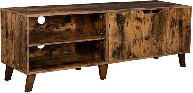Vasagle Fernsehtisch in rustikalem Design, Braun, B/T/H: 140 x 40 x 45 cm - Bild 1
