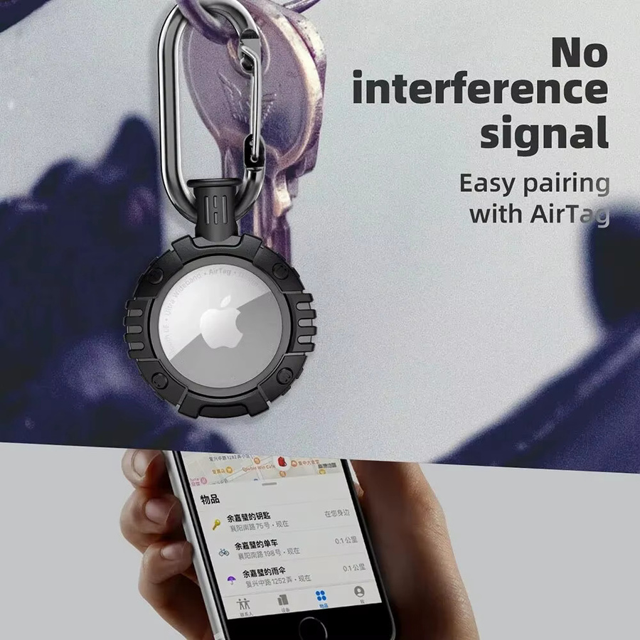 Stoßfeste TPU Schutzhülle für Apple AirTag Tracker in Blau - Bild 5