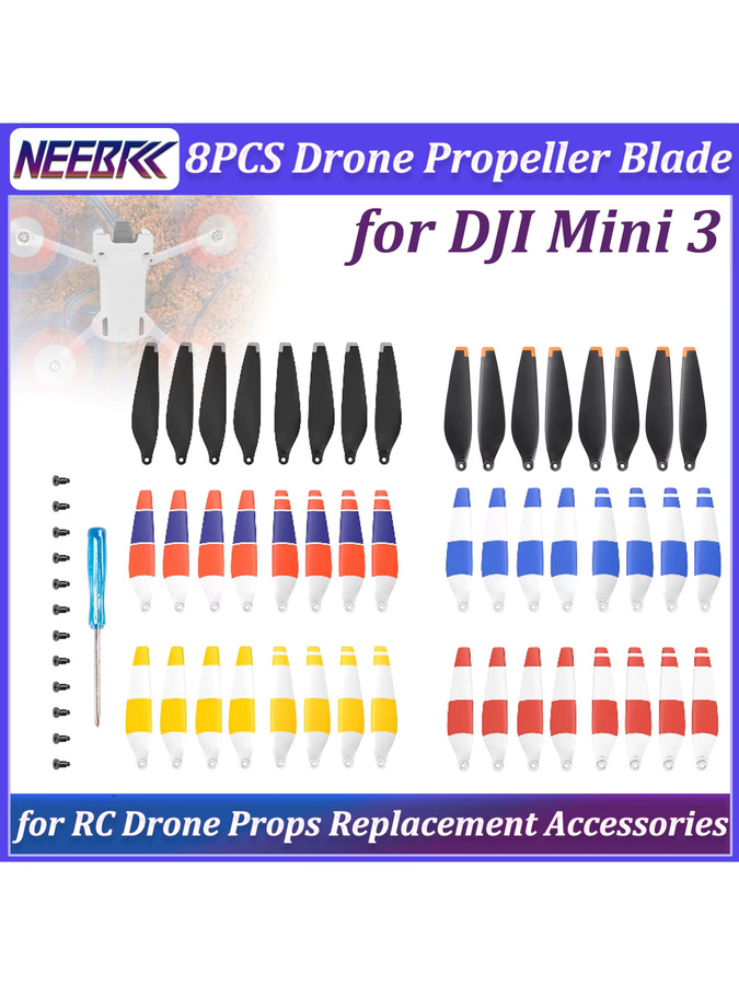 NeebRC Drohnenpropeller für DJI Mini 3, 8-teiliges Set, Ersatzteile Zubehör - Bild 3