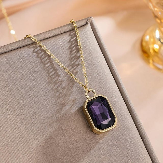 Lucky Star Jewelry Halskette, Messing, Gold, Zirkonia, Kristall, Damen - Bild 1