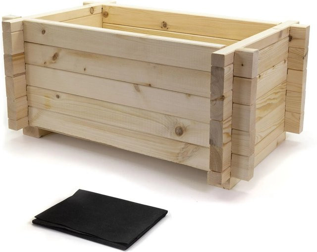 HolzFee Pflanzkasten Country aus Massiv Kiefernholz in Braun, B/T/H: 80 x 51 x 36 cm - Bild 1