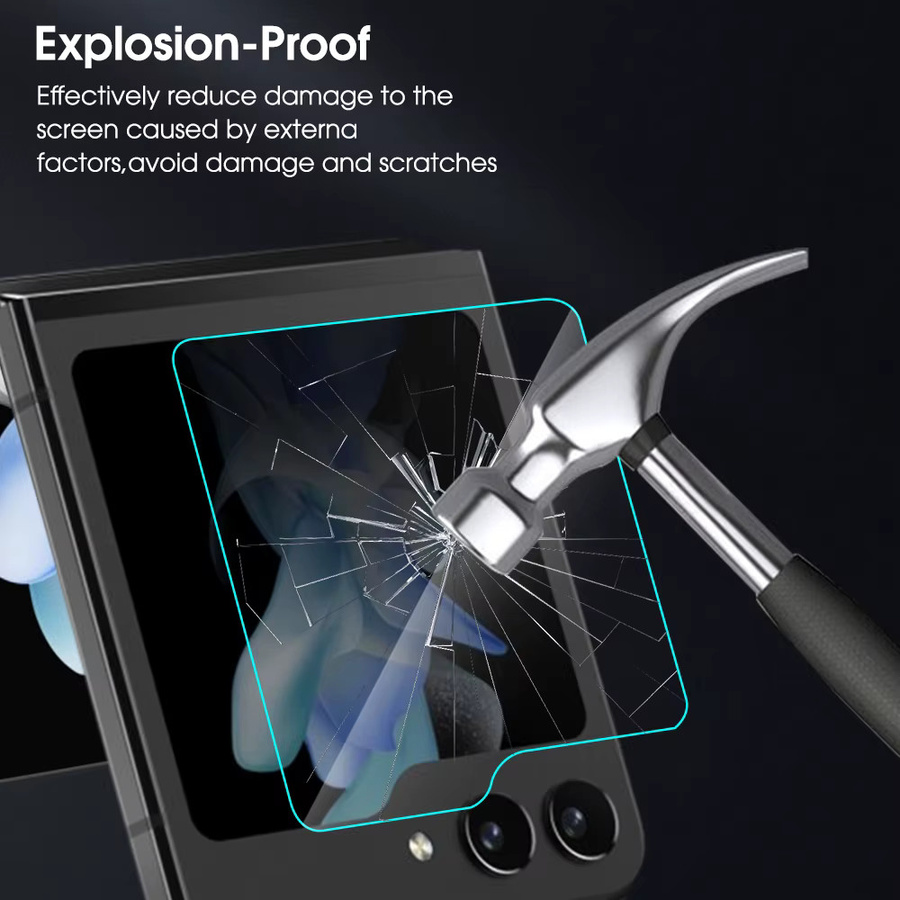 3er-Pack Displayschutz aus gehärtetem Glas für Samsung Galaxy Z Flip 7, Flip7 FE und Galaxy Z Flip 6, 10H Härtegrad, transparent - Bild 4