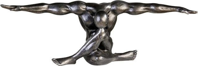 Gilde Skulptur Cliffhanger Silberfarben H: 61 cm, B: 20 cm, T: 19 cm - Bild 1