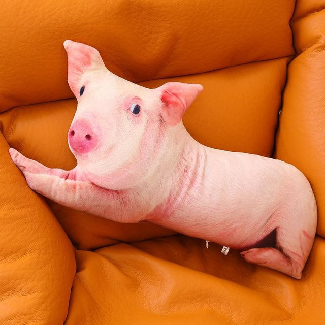 Yiran toy Niedliches Cartoon-Schwein Plüschtier, Rosa, Stofftier - Bild 1