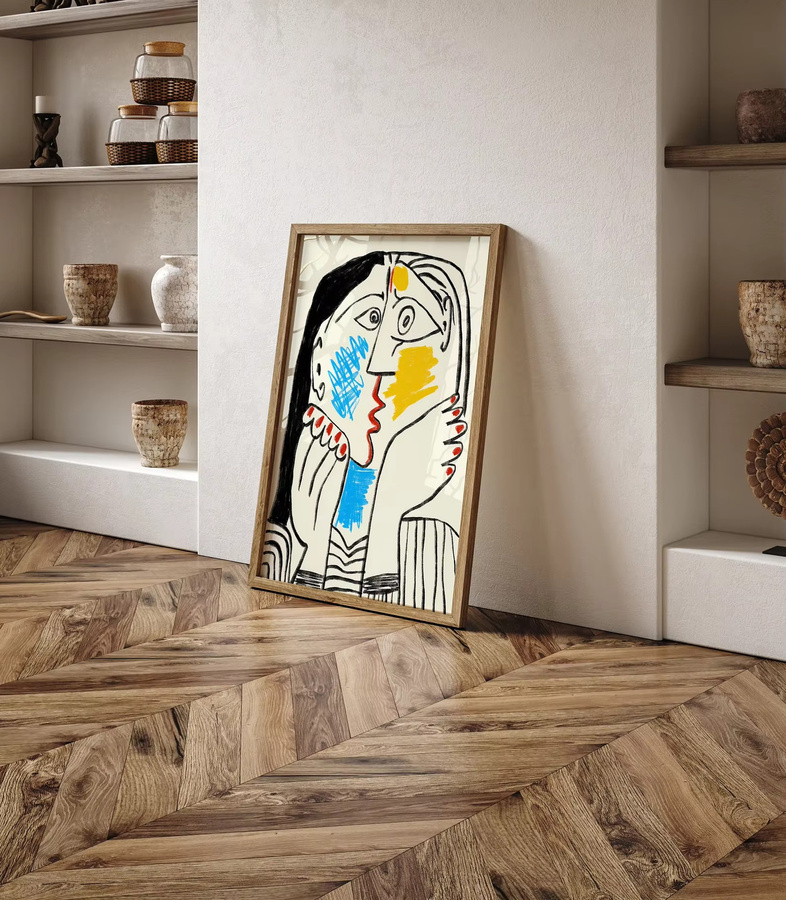Picasso The Kiss Kunstdruck als Wandkunst-Dekor in Multicolor - Bild 5