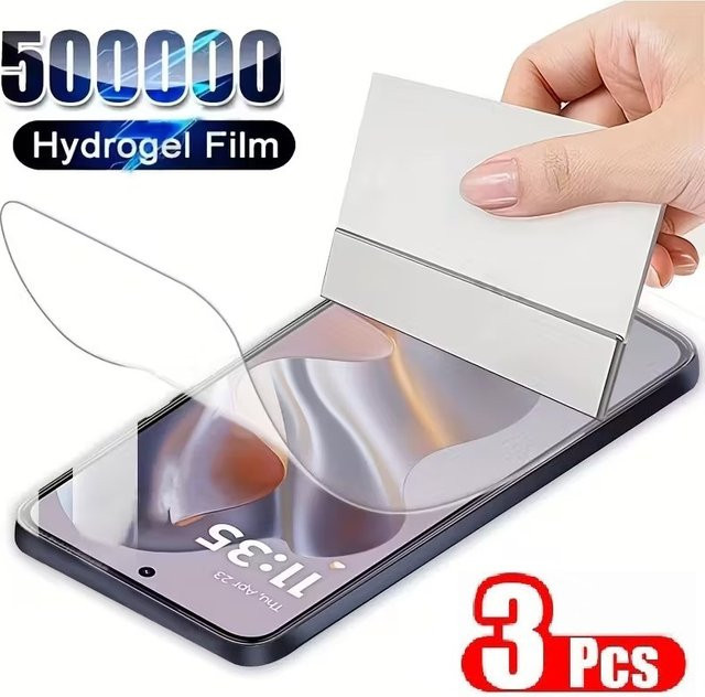 3er-Pack Hydrogel Displayschutzfolie für Motorola Moto G13 G23 G53 G73 G82 E13 E32 E22i Rand 20 Pro 30 Neo, transparent - Bild 1