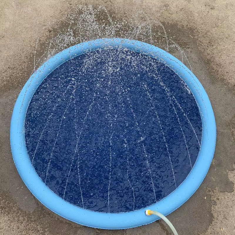 Sommer Haustier Schwimmbad aufblasbare Wasser Sprinkler Pad, interaktives Brunnen Spielzeug für Hunde - Bild 4