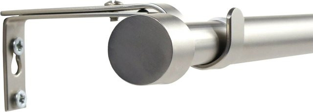 Deco-Raum Gardinenstangen Set Ausziehbar 1-Lauf Flexa Edelstahl-optik, Durchmesser: 16/19 mm, Breite: 160-300 cm - Bild 1