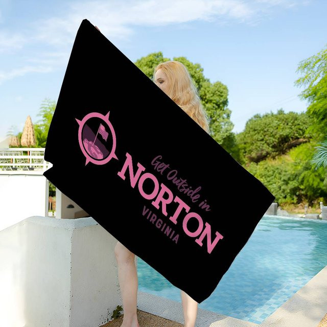 N-Nortons Motorrad Mikrofaser Decke, schnelltrocknendes Strandtuch in Schwarz mit Grafikdruck, super saugfähiges Pool Handtuch aus Baumwolle und Polyester, B/B: 30 x 30 cm - Bild 1